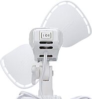 Caframo SEEKR by Caframo Fan. Grill-Less and Whisper Quiet. Shock-Absorbing FingerSafe Blade Design. 2 Speed. Made in