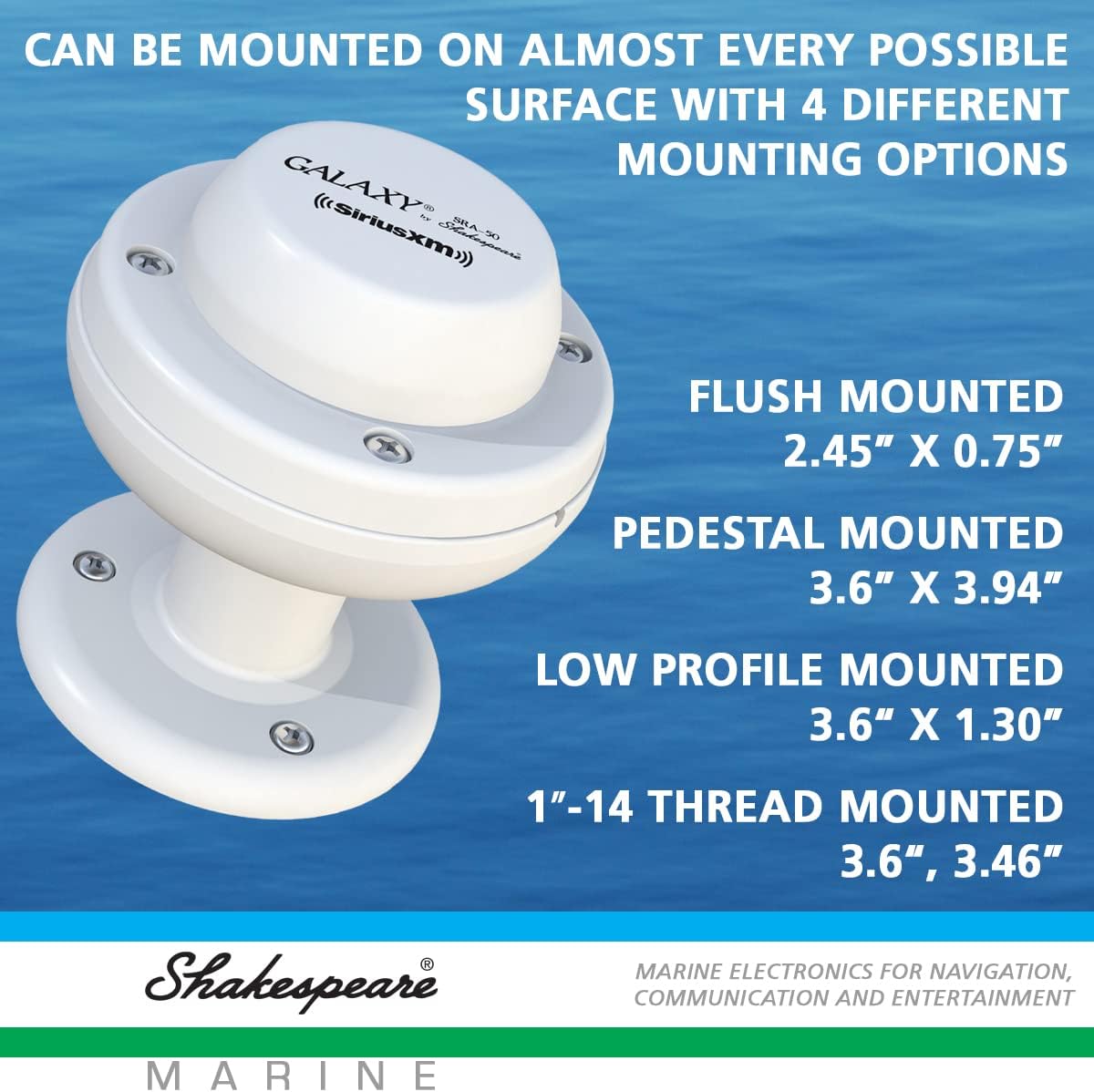 Shakespeare SRA-50 Galaxy SiriusXM Satellite Antenna, White