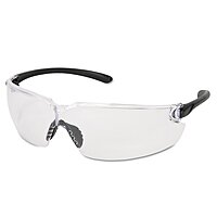 Crews BL110 Black Kat Safety Glasses, Clear Polycarb Scratch-Resistant Lenses, Polycarb Frame (Pack of 12)