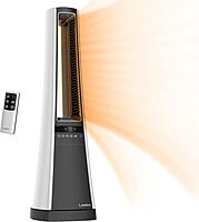 Lasko Oscillating Bladeless Ceramic Tower Space Heater for Home with Enhanced Safety