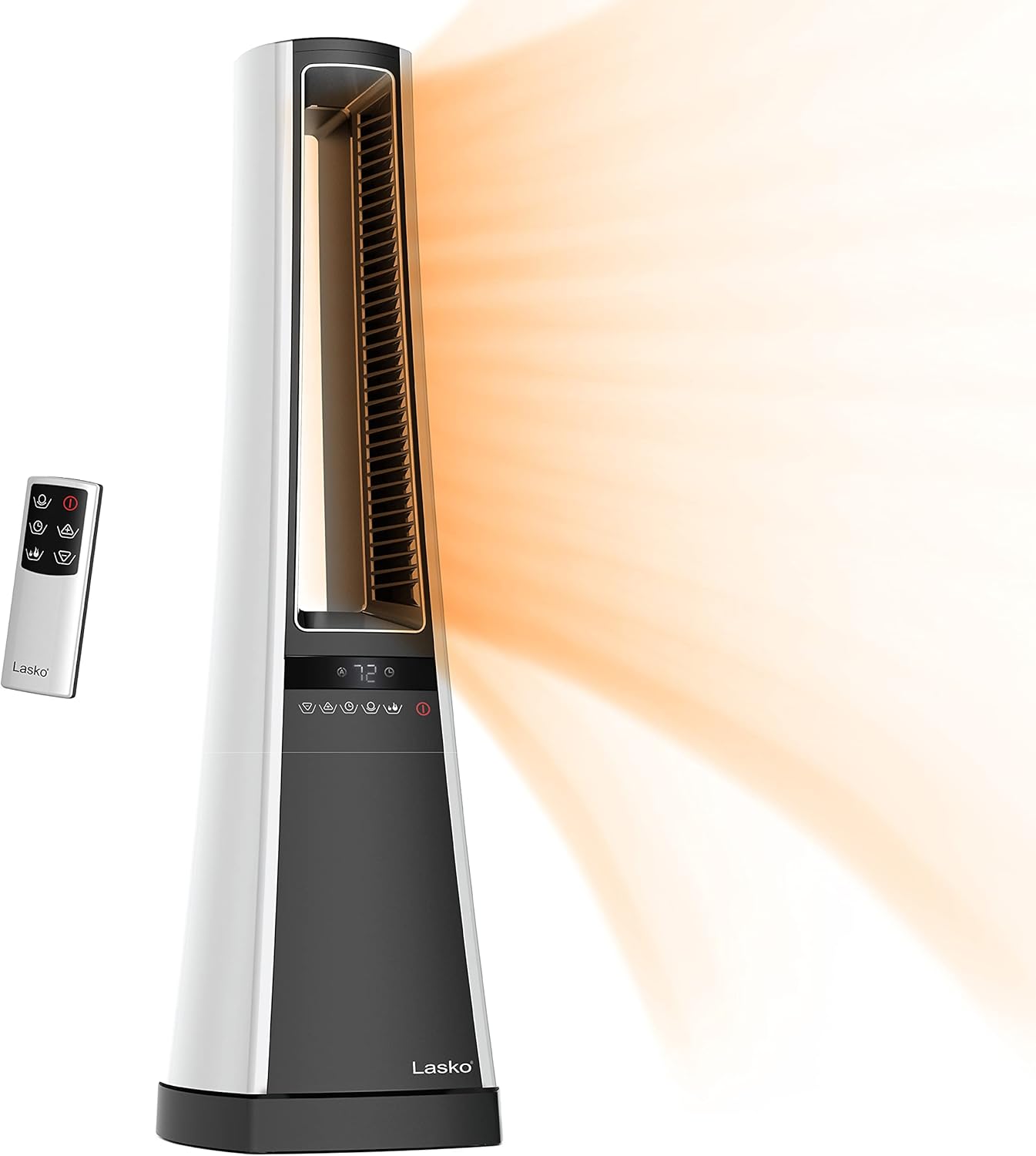 Lasko Oscillating Bladeless Ceramic Tower Space Heater for Home with Enhanced Safety