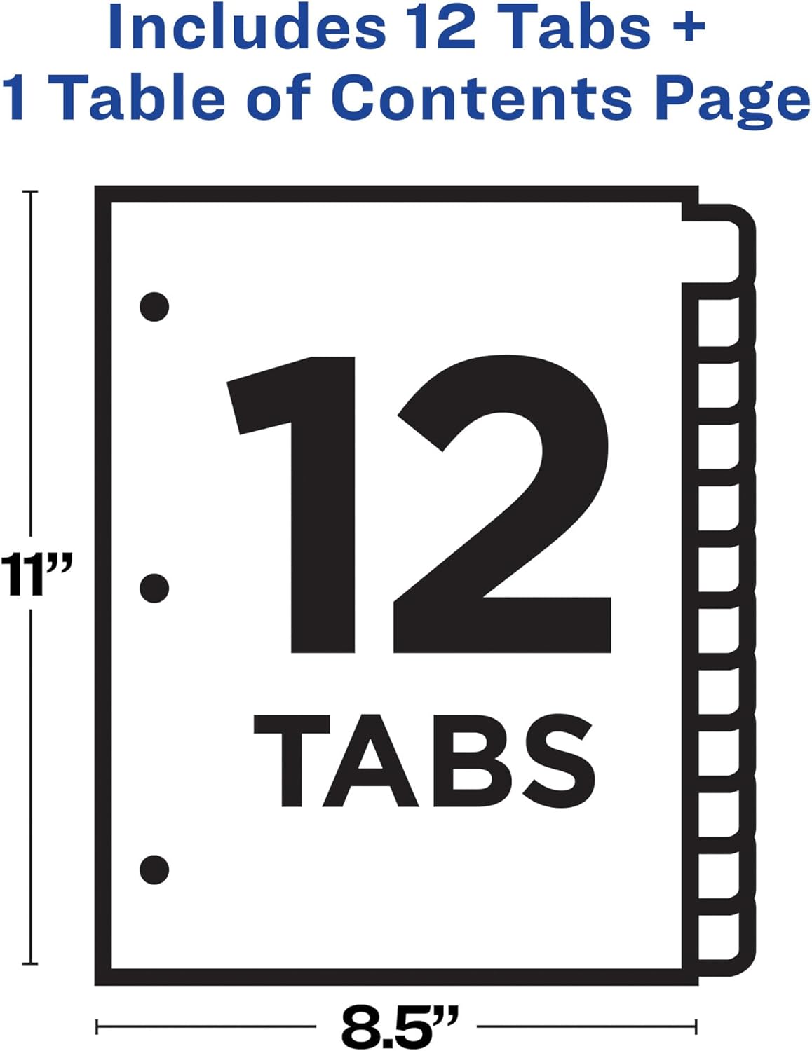 Avery Ready Index Dividers for 3 Ring Binders, Letter-Size, Multicolor, Printable Table of Contents