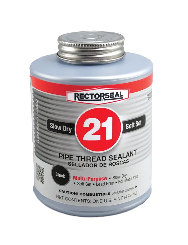 Rectorseal 28541 Pint Brush Top No.21 Black Jack Pipe Thread Sealant