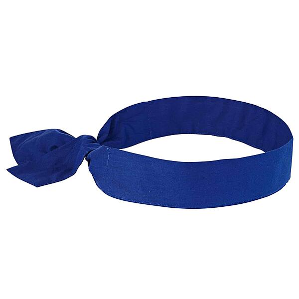 Ergodyne Chill Its 6700 Cooling Bandana, Evaporative Polymer Crystals for Cooling Relief, Tie for Adjustable Fit, Blue Solid Blue 1 Count (Pack of 1)