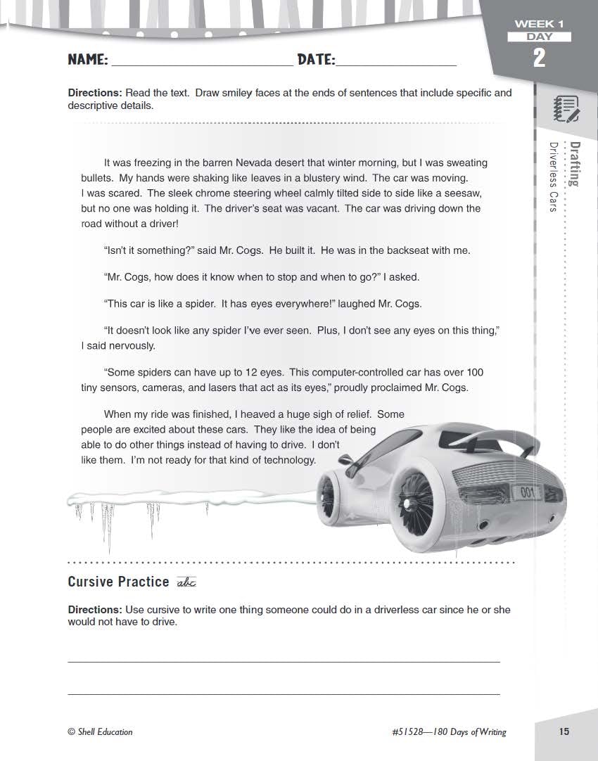 180 Days of Writing for Fifth Grade - An Easy-to-Use Fifth Grade Writing Workbook to Practice and Improve Writing Skills