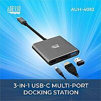 ADESSO AUH-4010 USB-C Docking Station - 4K HDMI, 100W PD