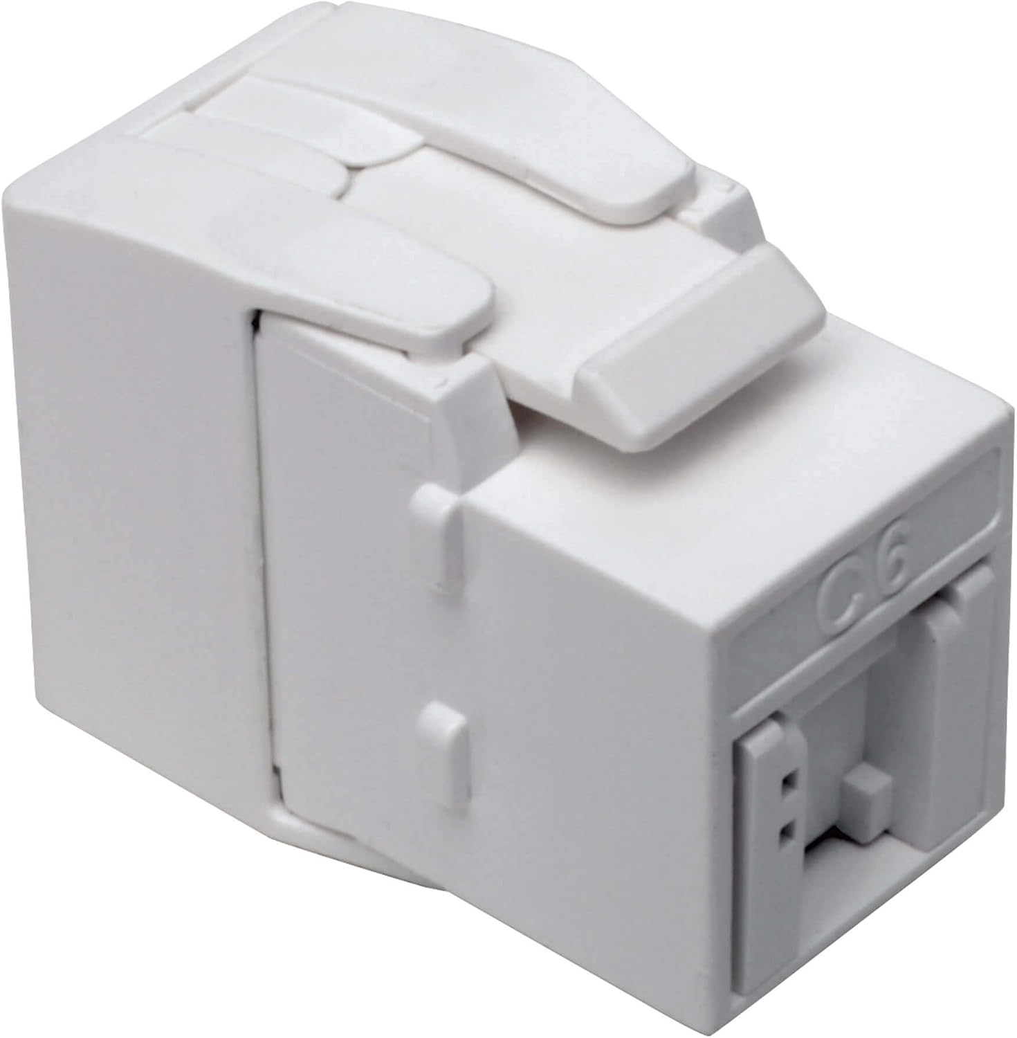 Tripp Lite RJ45 Keystone Jack, Cat6a/Cat6/Cat5e, RJ45 Connector, Shuttered, Dust Cap, No Tools Required, PoE/PoE+ Compliant
