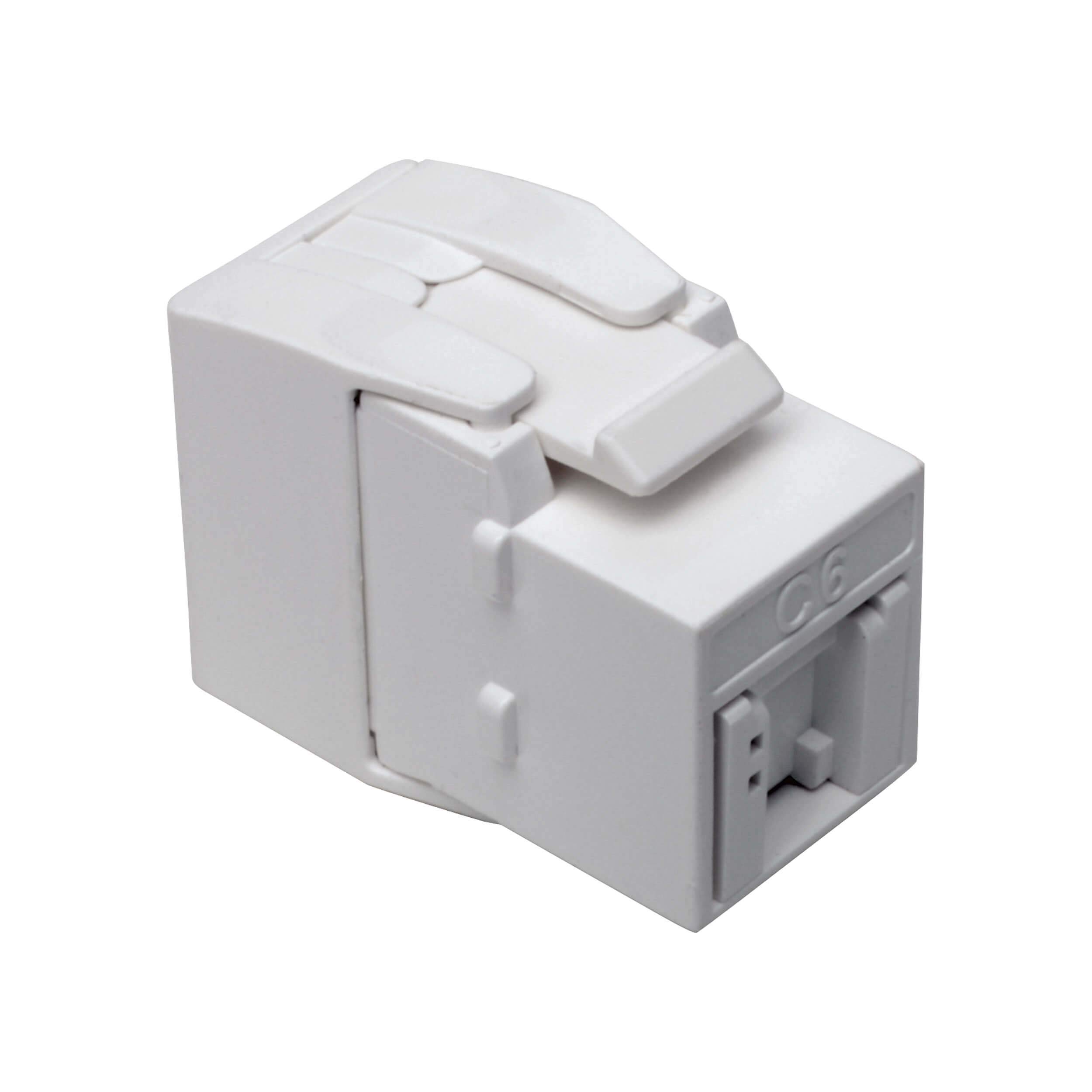 Tripp Lite RJ45 Keystone Jack, Cat6a/Cat6/Cat5e, RJ45 Connector, Shuttered, Dust Cap, No Tools Required, PoE/PoE+ Compliant