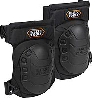 Klein Tools 60344 Knee Pads, Hinged Gel Knee Pads with Slip Resistant Rubber Caps, Quick-Release Clips and Adjustable Straps