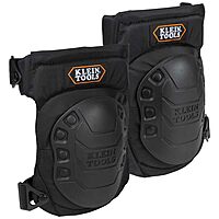 Klein Tools 60344 Knee Pads, Hinged Gel Knee Pads with Slip Resistant Rubber Caps, Quick-Release Clips and Adjustable Straps