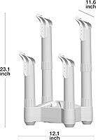 LifeSmart BD001 4 Post Fast Airflow, Timer, and 250W Convection Heater, Quick and Efficient Dryer for Work, Snow Boots, Canvas Shoes, Socks, and Gloves with Overheat Protection, Small, White