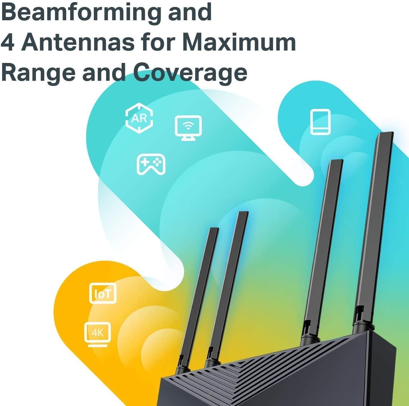 TP-Link Smart WiFi 6 Router (Archer AX10) – 4 Gigabit LAN Ports, Dual Band AX1500