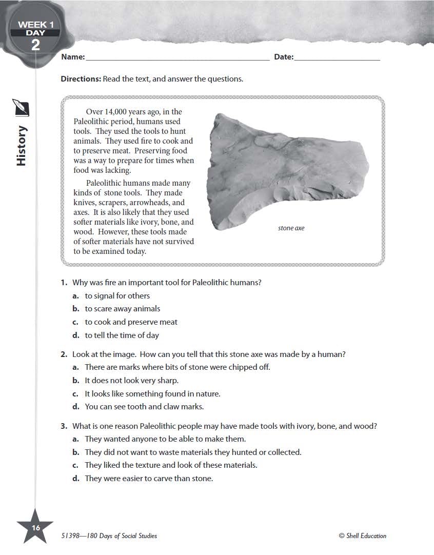 180 Days™: Social Studies, Civics for 6th Grade Practice Workbook for Classroom and Home