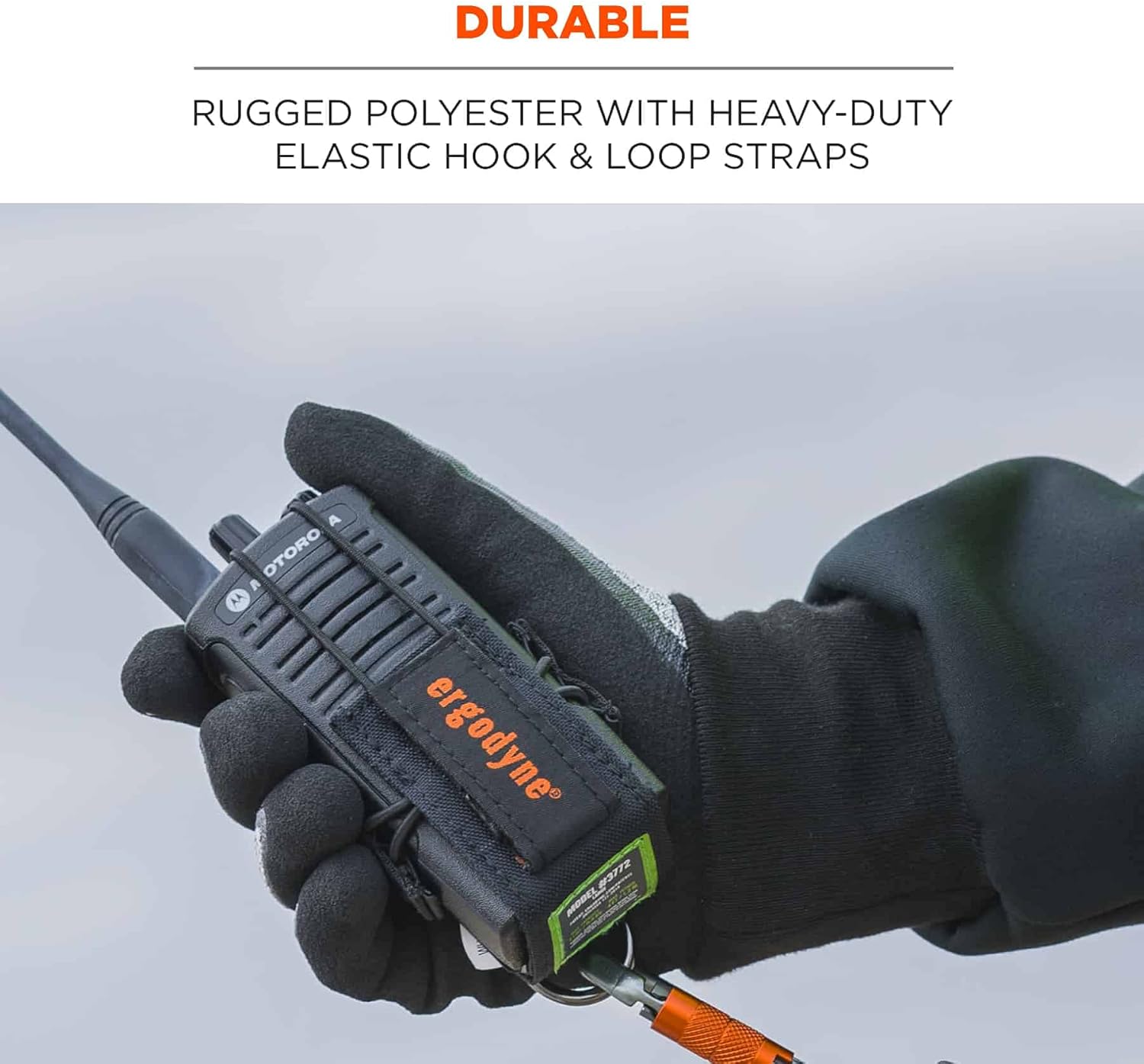 Ergodyne Squids 3772 Radio Holster Trap, Large, Black