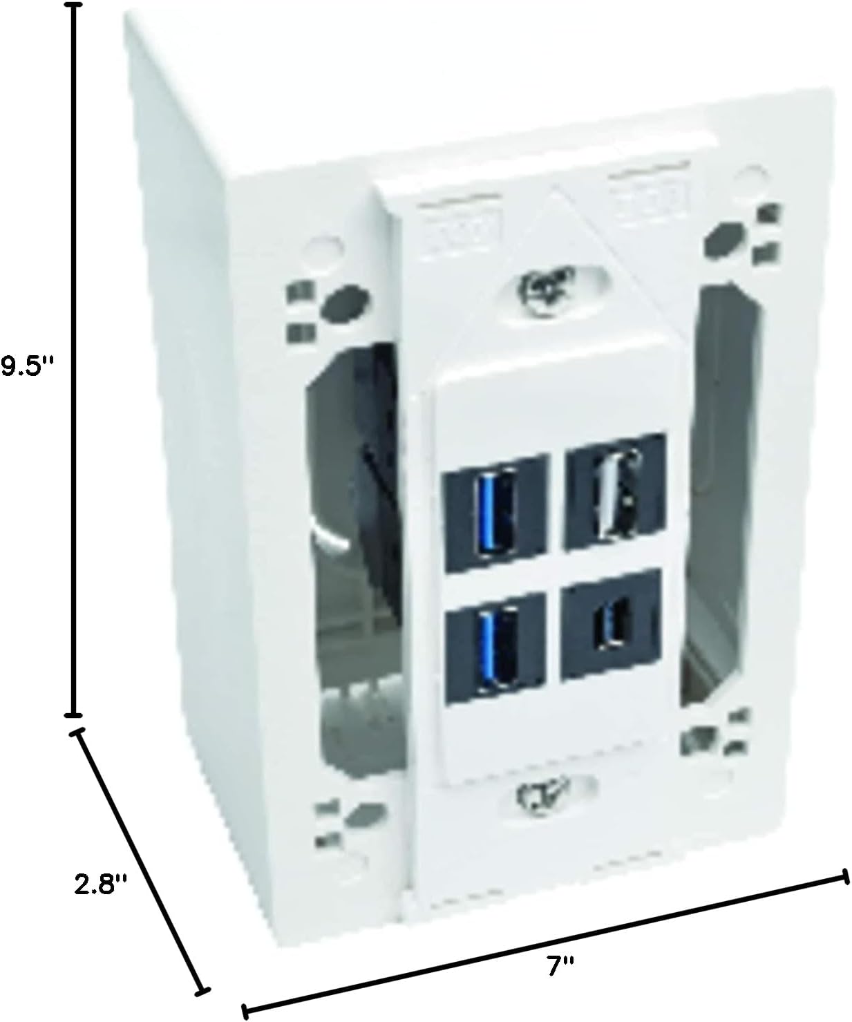 Tripp Lite Single-Gang Universal Keystone Wall Plate (N080 Series), White