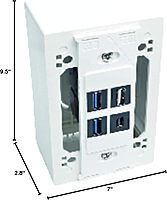 Tripp Lite Single-Gang Universal Keystone Wall Plate (N080 Series), White