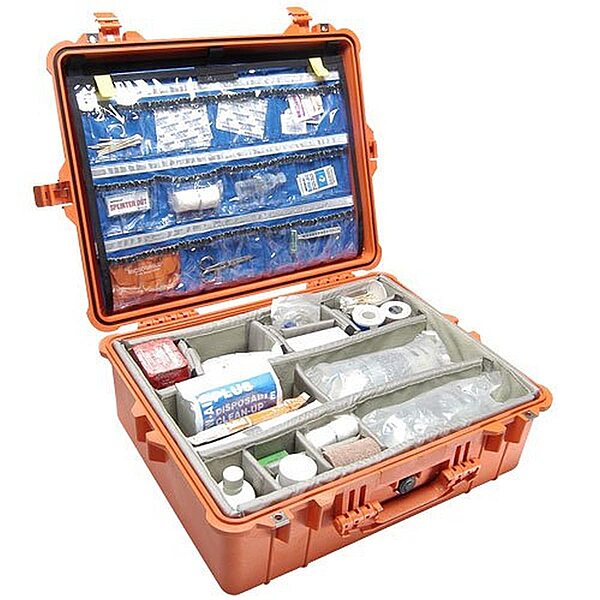 PELICANO 1600EMS Protector Case with Multi-Layer Lid Organizer and Padded Dividers