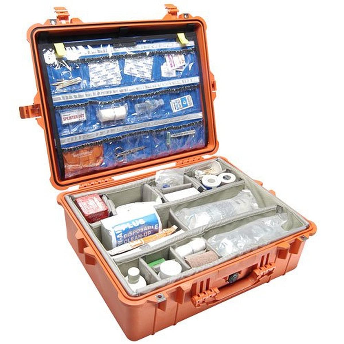 PELICANO 1600EMS Protector Case with Multi-Layer Lid Organizer and Padded Dividers