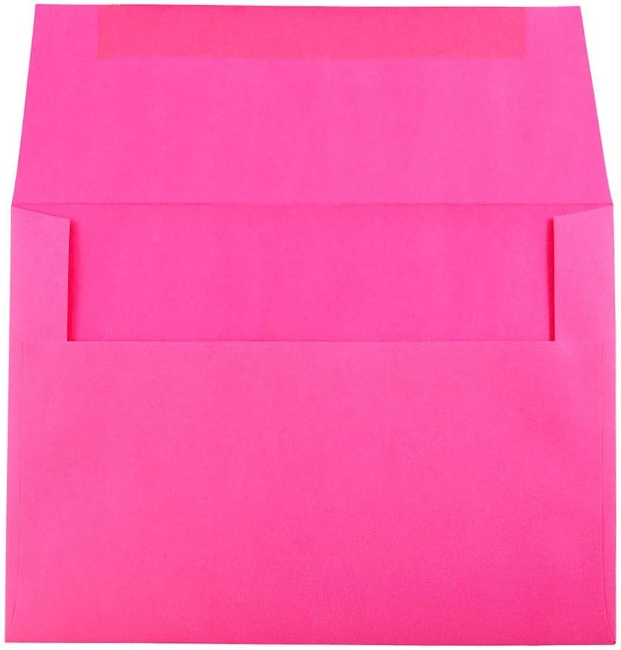 JAM PAPER Colored Envelopes - Ultra Fuchsia Hot Pink