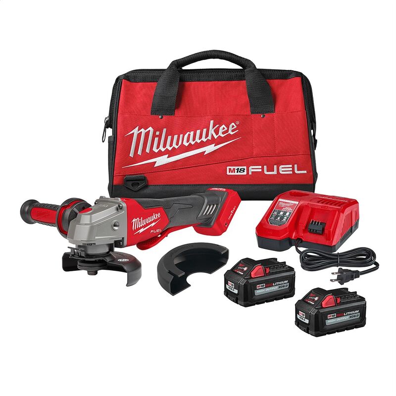Milwaukee 2882-22 M18 FUEL 4-1/2 in. / 5 in. Cordless Braking Grinder with ONE-KEY Kit