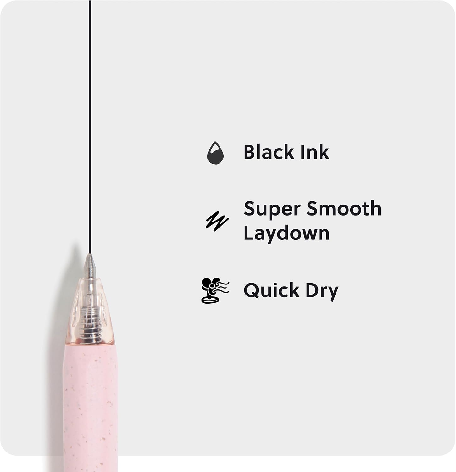 U Brands U-Eco Recycled Gel Click Pens, Set of 12, Pastel Speckle, Medium (0.7 mm) Point, Black Ink 12 Count (Pack of 1)