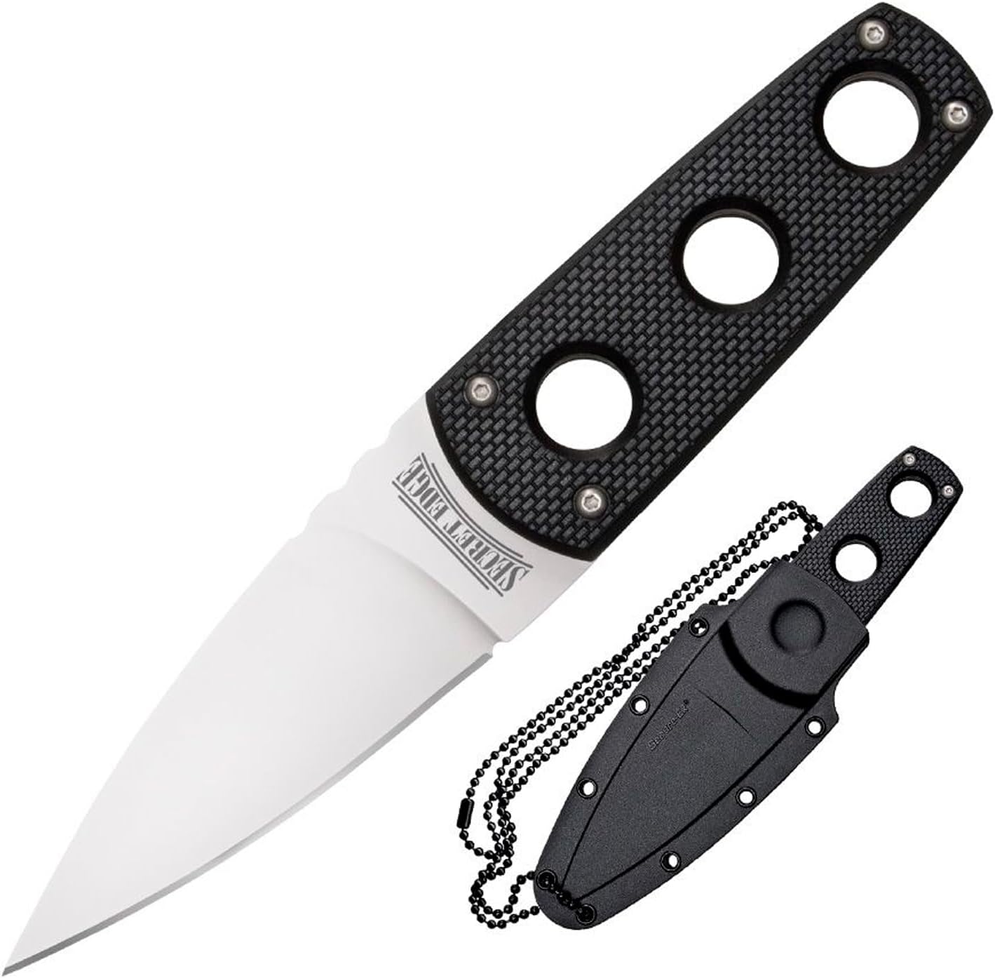 COLD STEEL Secret Edge Durable Lightweight Japanese AUS8A Steel Drop Point 3.5" Fixed Blade Tactical Outdoor Hunting