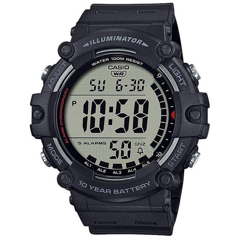 CASIO Illuminator AE1500WH Series Men's Digital Watch | 10-Year Battery, LED Backlight, 100m Water Resistance
