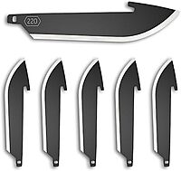 Outdoor Edge RazorSafe 2.2" Black Drop-Point | 6 Pack of EDC Drop Point Blades | Compatible 2.2" Razor Blade Knives