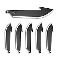 Outdoor Edge RazorSafe 2.2" Black Drop-Point | 6 Pack of EDC Drop Point Blades | Compatible 2.2" Razor Blade Knives