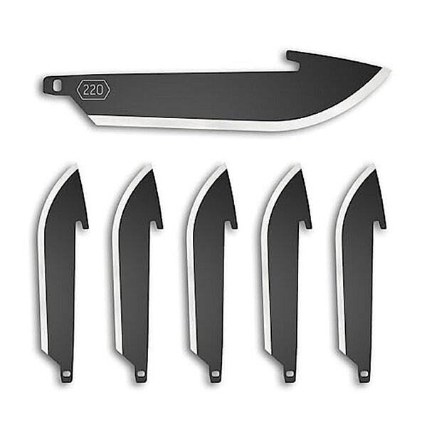 Outdoor Edge RazorSafe 2.2" Black Drop-Point | 6 Pack of EDC Drop Point Blades | Compatible 2.2" Razor Blade Knives | Perfect for Work & Everyday Carry