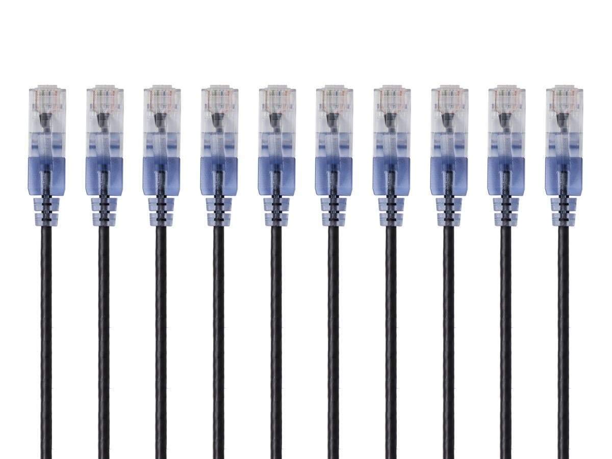 Monoprice SlimRun Cat6A Ethernet Patch Cable - 30AWG UTP Snagless RJ45 10G