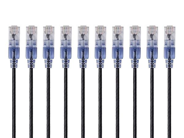 Monoprice SlimRun Cat6A Ethernet Patch Cable - 30AWG UTP Snagless RJ45 10G