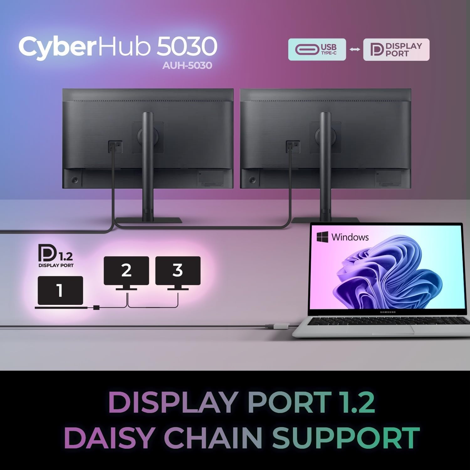 USB C to DisplayPort Adapter for Home Office (4K@60Hz), Aluminum Portable USB C Adapter for MacBook Pro, Air, iPad Pro