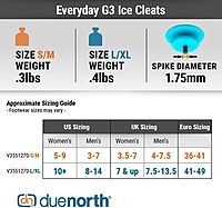 Due North Everyday G3 Ice and Snow Traction Aid Large/Extra Large Spike