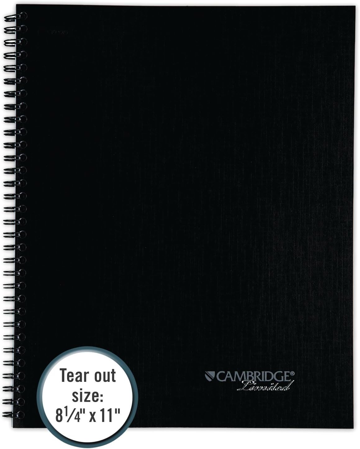 Cambridge Notebook, Business Notebook, 8-1/4" x 11", 80 Sheets, Ruled, Action Planner, Flexible Cover, Wirebound