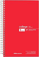 Office Depot® Wirebound Notebooks, 6" x 9-1/2", 3 Subjects, College Ruled, 150 Sheets, Assorted Colors, Pack Of 6 Notebooks