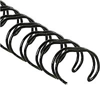 Fellowes Double-Loop Wire Binding Combs, 0.3in x 11in x 0.3in, Black, Pack Of 25