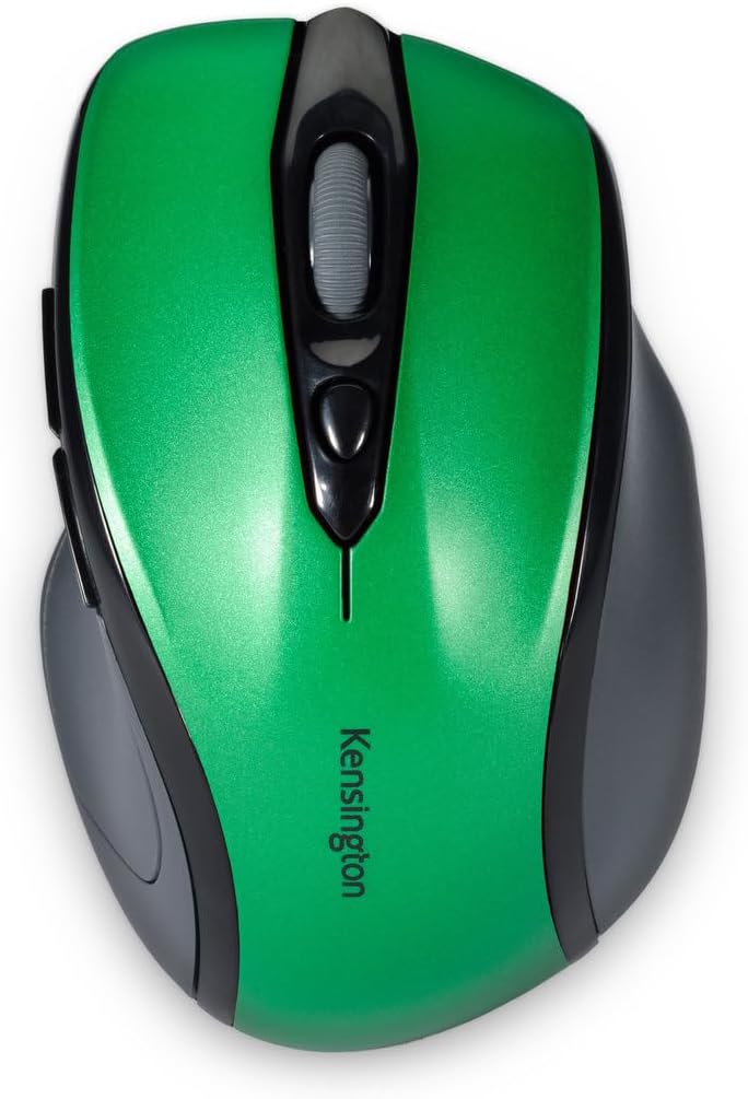 Kensington Pro Fit Mid-Size Wireless Mouse, Emerald Green, 2.4 GHz, Right-Handed