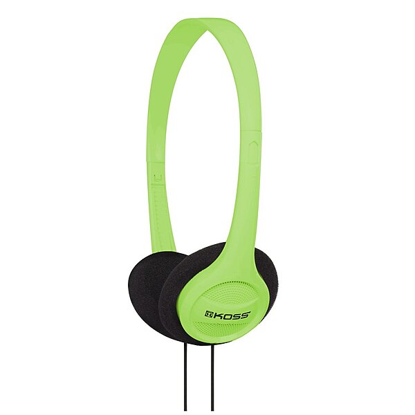 Koss KPH7G Portable On-Ear Headphone with Adjustable Headband - Green, 8.7 x 6.2 x 2.0