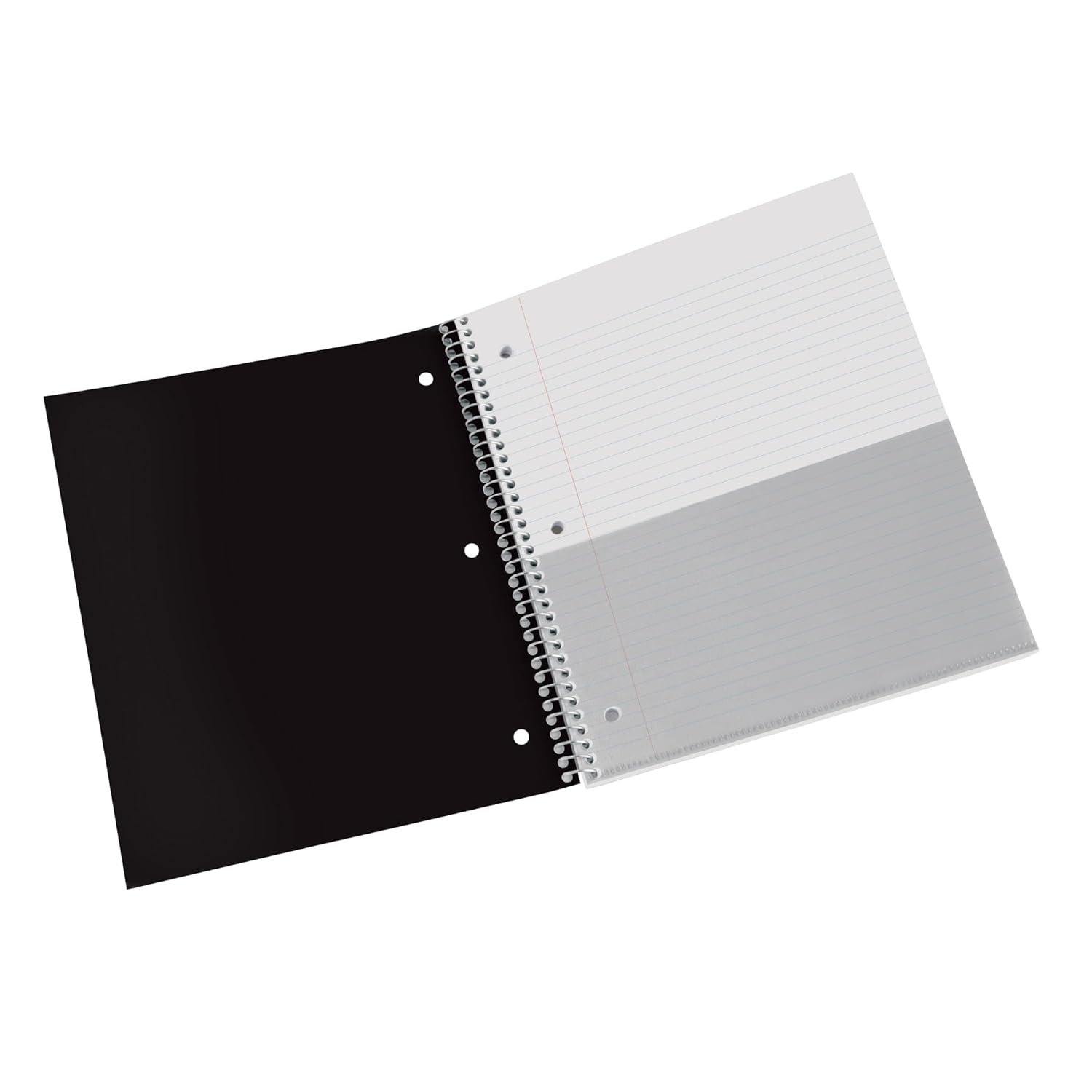 Office Depot® Brand Stellar Poly Notebook, 8 1/2" x 11", 3 Subject, College Ruled, 300 Pages (150 Sheets), Black