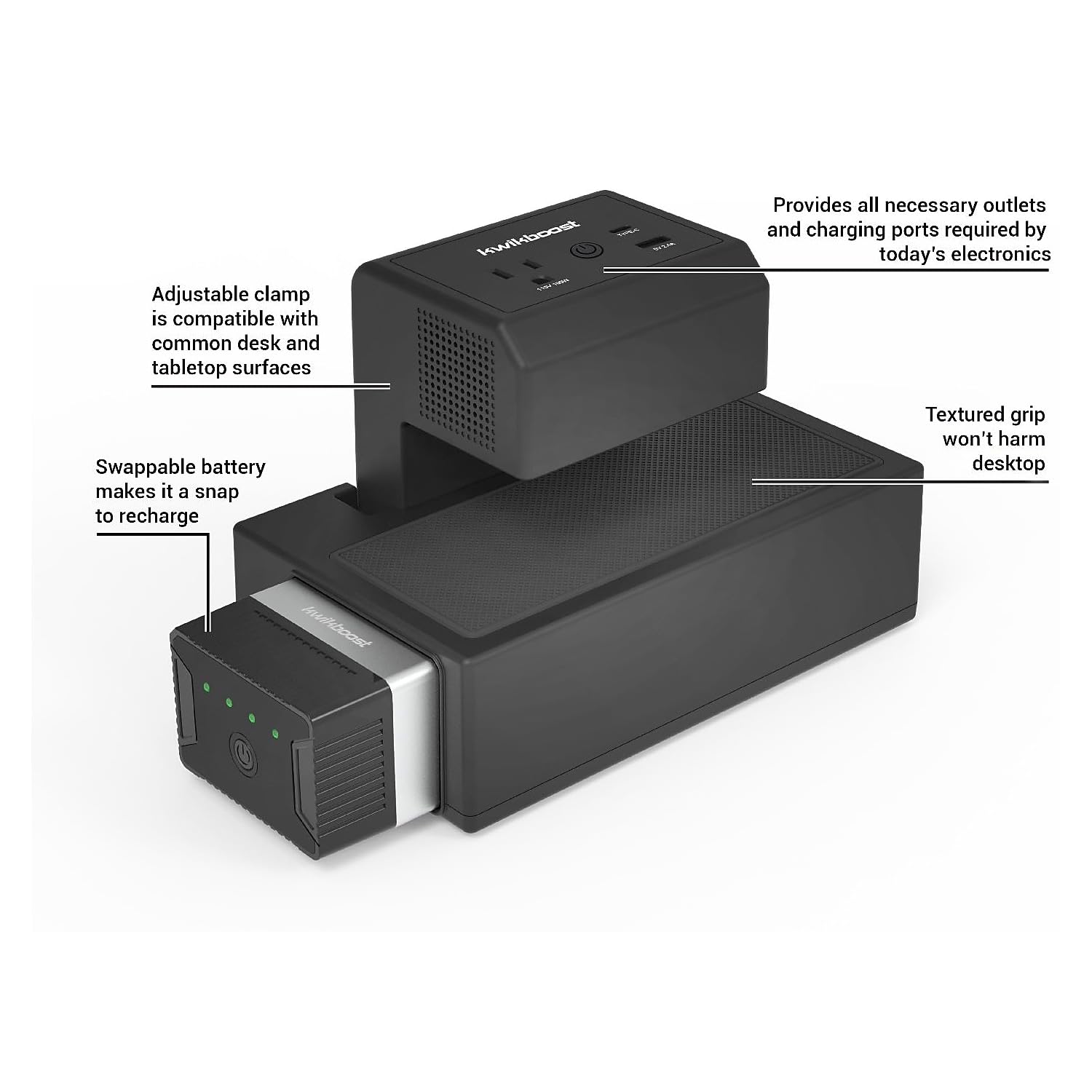 EdgePower Clamp-On Device Charging Unit – Clamp Add On/Replacement Only – Does Not Include Battery