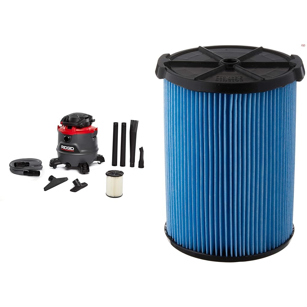 RIDGID 16 Gallon RT1600 Wet Dry Vacuum Model 3-Layer Pleated Paper Vacuum Filter for 5-20 Gallon Vacuums VACUUM_CLEANER