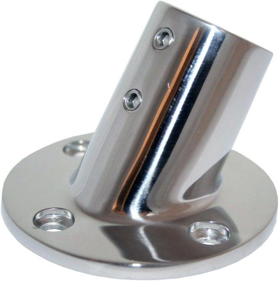 Whitecap 316 Stainless Steel 60° Round Base 1" Rail Fitting