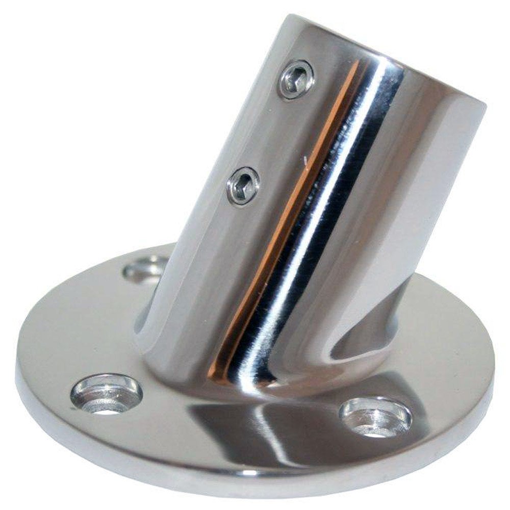 Whitecap 316 Stainless Steel 60° Round Base 1" Rail Fitting
