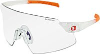 Bobster® Cadence Cycling Sunglass, Matte Clear/Orange Frame, Smoke Black Red Revo, Yellow & Clear Lens
