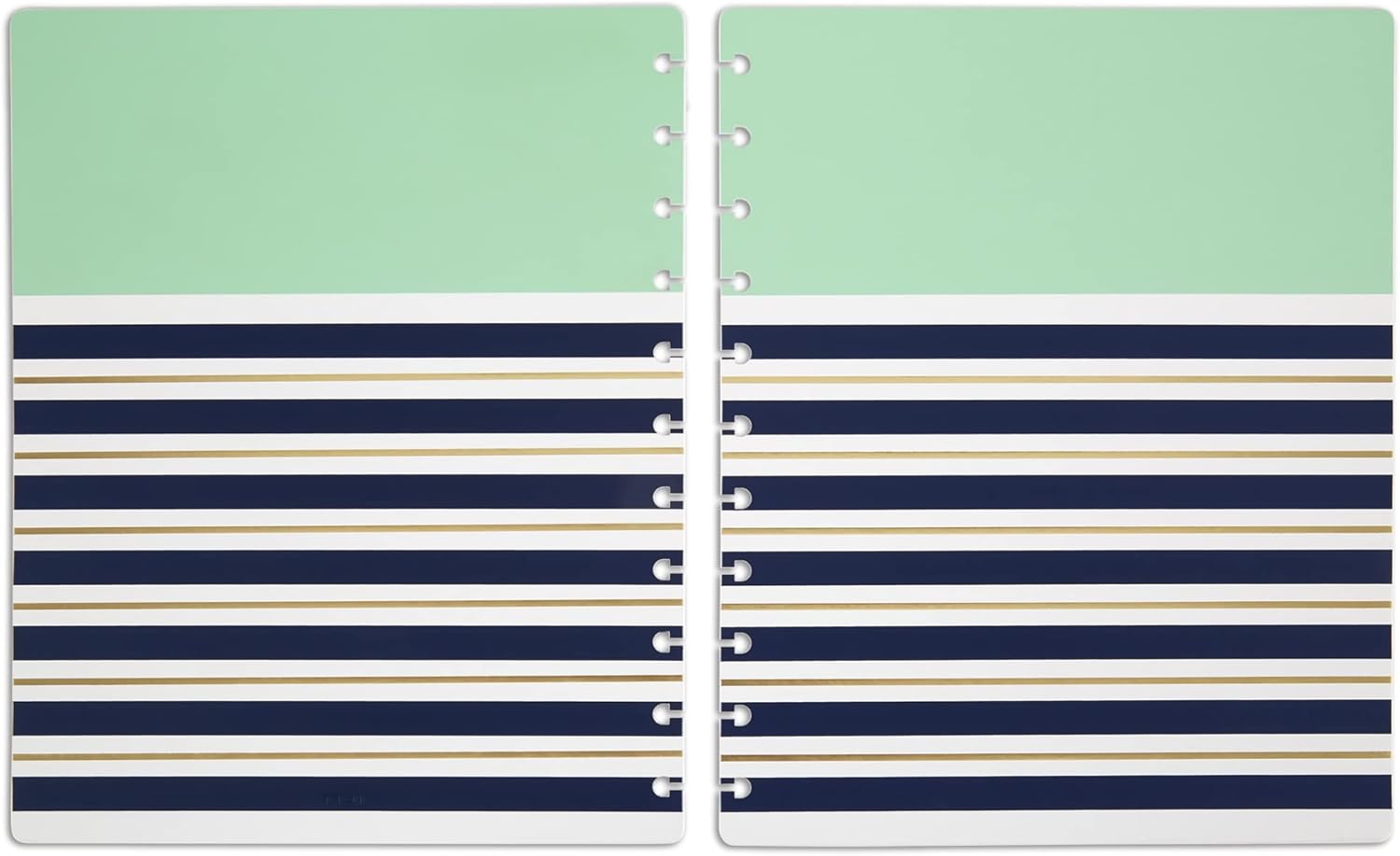 TUL® Discbound Notebook Covers, Letter Size, Mint Stripes, Pack of 2 Covers