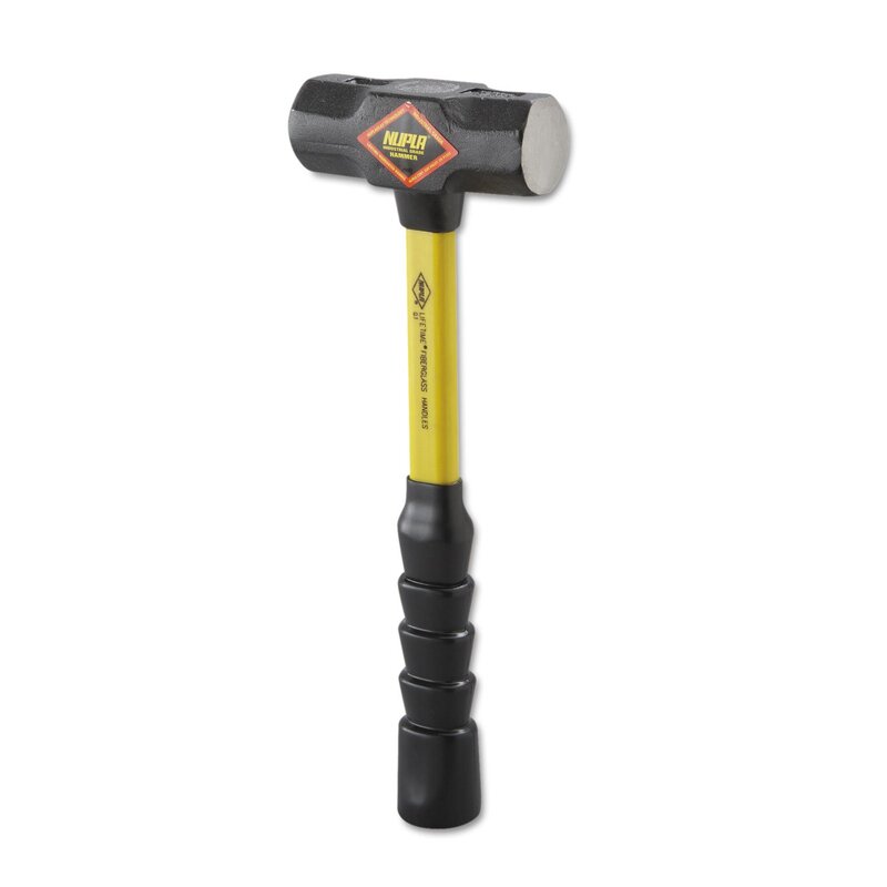 Nupla 27-035 Blacksmith's Double-Face Steel-Head Sledge Hammer, 3 lb., 14" SG Grip Handle, Yellow
