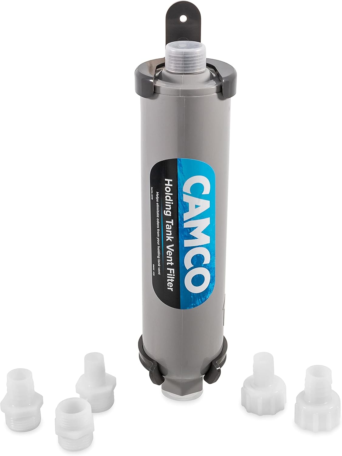 Camco Marine Holding Tank Vent Filter Kit | Easy Install | Features granular Activated Carbon (GAC) for Maximum Odor Control