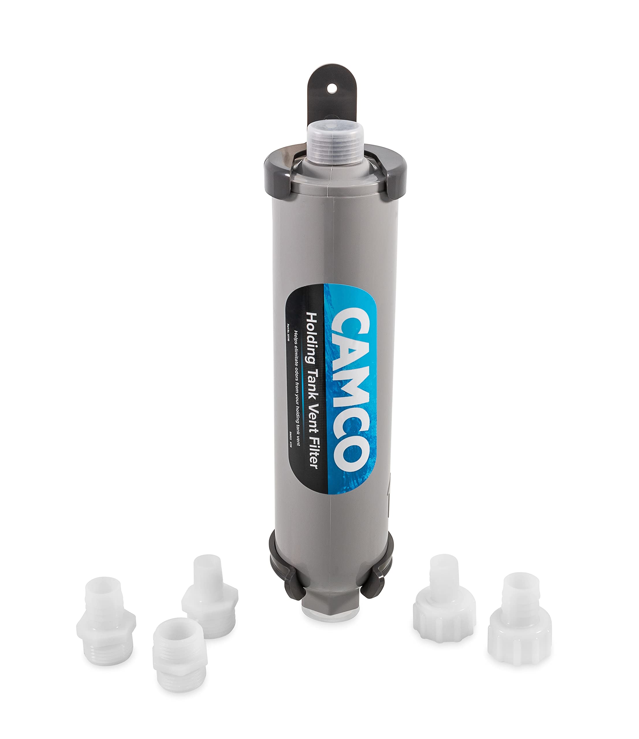 Camco Marine Holding Tank Vent Filter Kit | Easy Install | Features granular Activated Carbon (GAC) for Maximum Odor Control