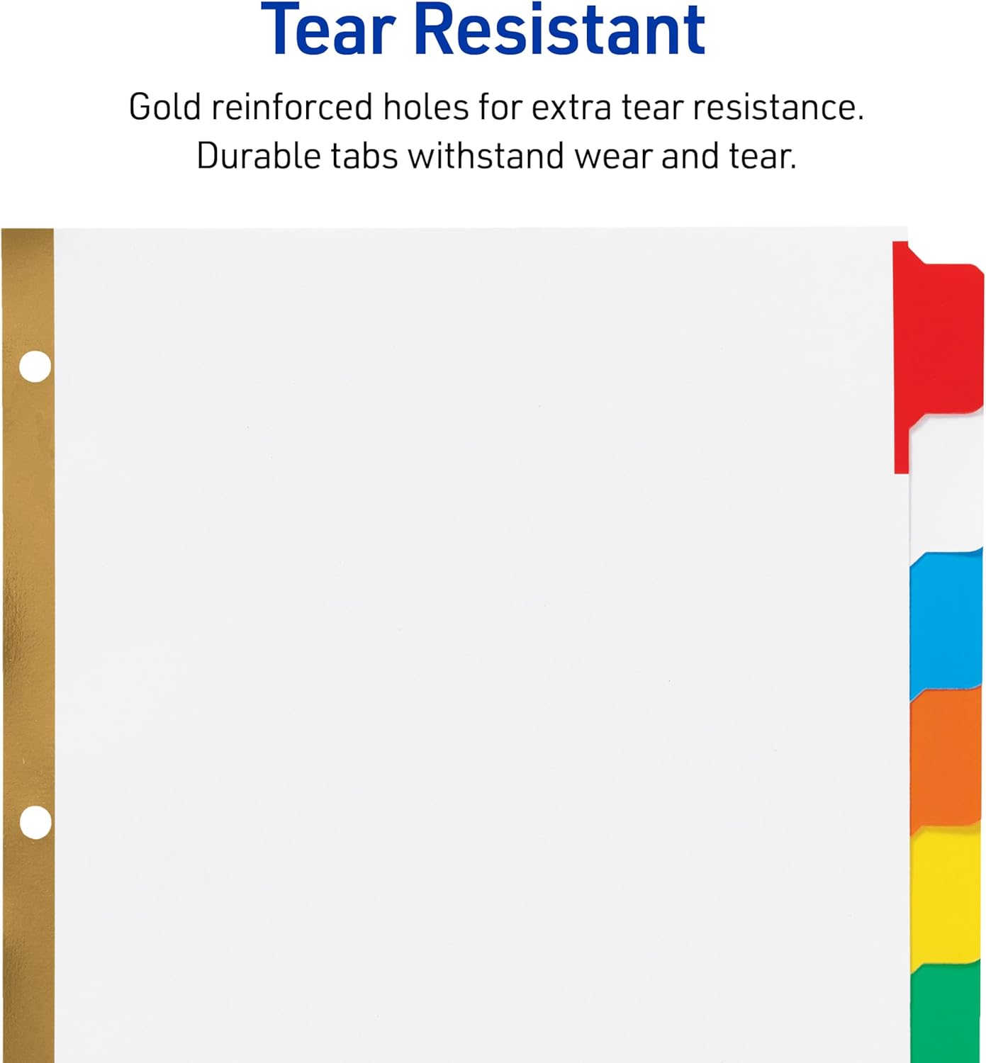 Avery Big Tab Write & Erase Dividers for 3 Ring Binders, 8-Tab Set, Multicolor Divider Tabs, 1 Set of Binder Dividers